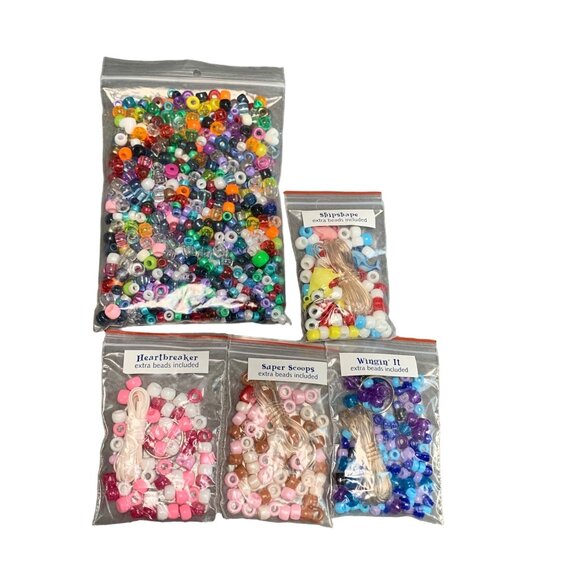 Assorted Pony Beads Craft Kit with Elastic Cord - Picture 1 of 10